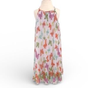 Rare Editions Butterfly PleatedHalterDress GirlsSize7 ColorfulSummer EasterParty